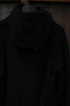 BORIS BIDJAN SABERI long coat AW22 ZIPPER3.1 FWT00005 black cashmere + cotton